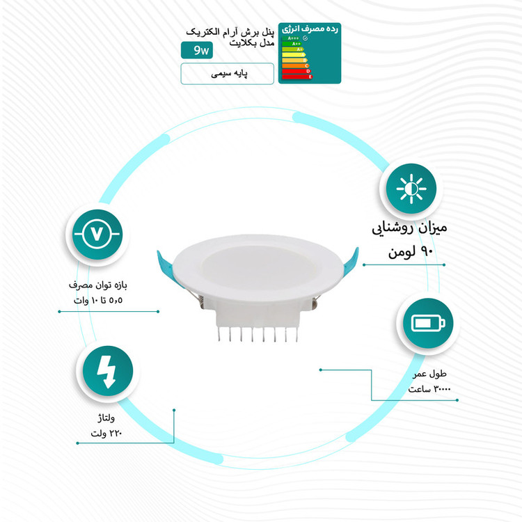 هالوژن ۱۰ وات آرام الکتریک برش8